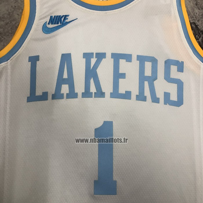 Maillot Los Angeles Lakers D'angelo Russell NO 1 Classic 2022-23 Blanc